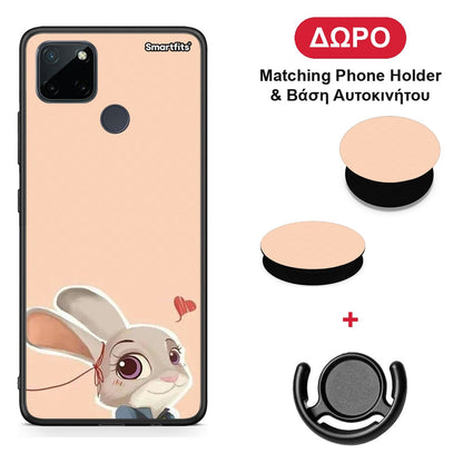 Nick Wilde And Judy Hopps Love 2 - Realme C21Y / C25Y / 7i (Global) θήκη + Δώρο Phone Holder & Βάση Αυτοκινήτου