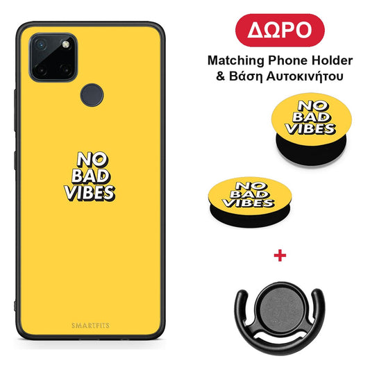 Text Vibes - Realme C21Y / C25Y / 7i (Global) θήκη + Δώρο Phone Holder & Βάση Αυτοκινήτου