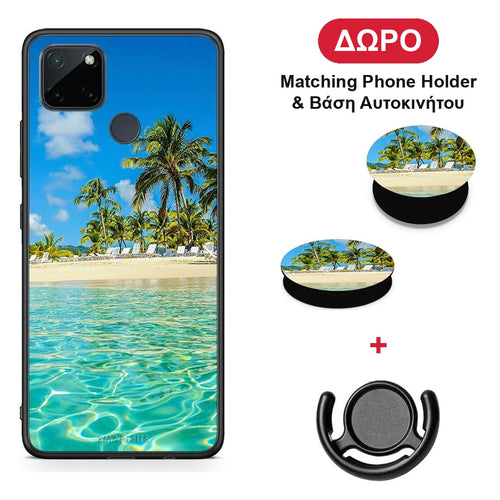 Tropical Vibes - Realme C21Y / C25Y / 7i (Global) θήκη + Δώρο Phone Holder & Βάση Αυτοκινήτου