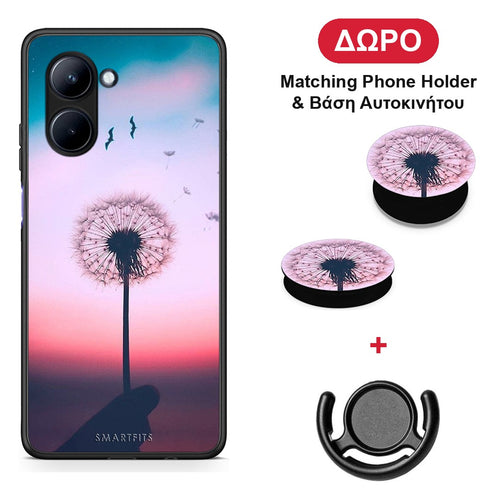 Boho Wish - Realme C33 θήκη + Δώρο Phone Holder & Βάση Αυτοκινήτου