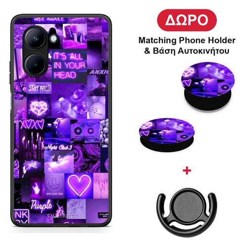 Collage Stay Wild - Realme C33 θήκη + Δώρο Phone Holder & Βάση Αυτοκινήτου