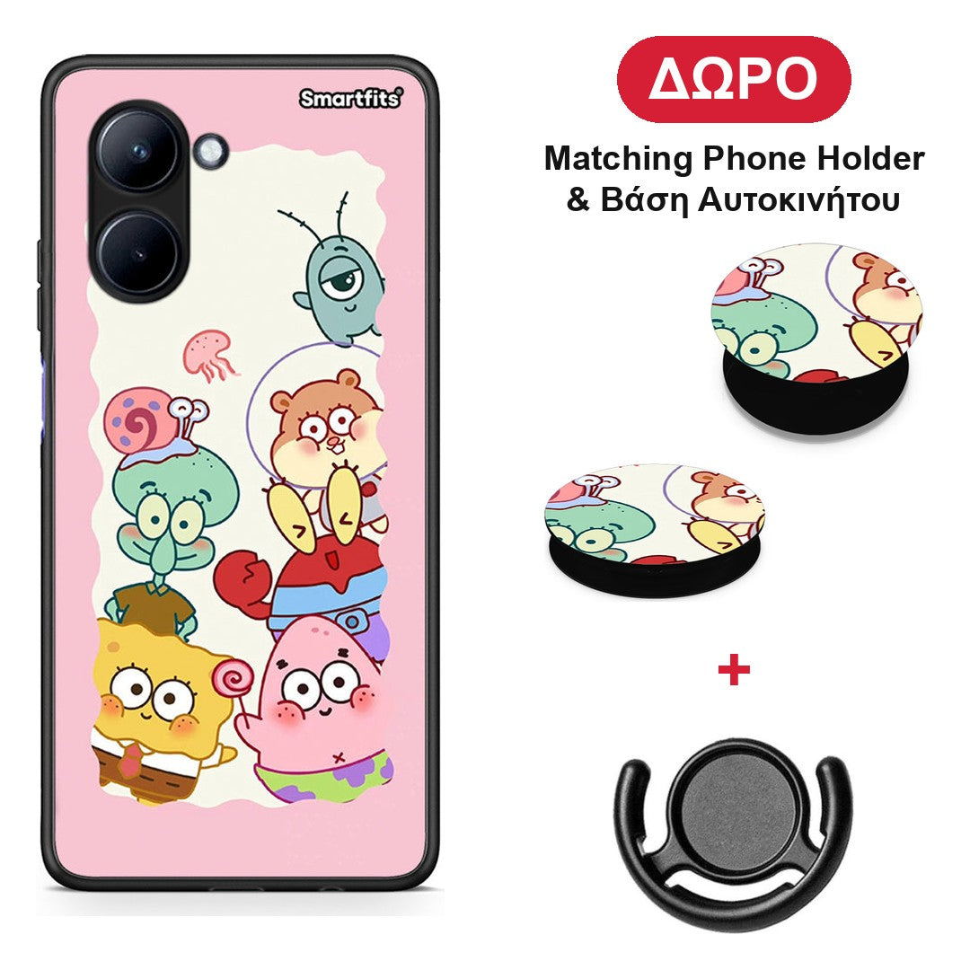 Cute Companion - Realme C33 θήκη + Δώρο Phone Holder & Βάση Αυτοκινήτου