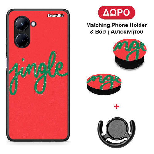 Jingle Xmas - Realme C33 θήκη + Δώρο Phone Holder & Βάση Αυτοκινήτου
