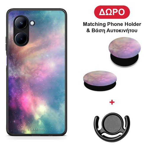 Galactic Rainbow - Realme C33 θήκη + Δώρο Phone Holder & Βάση Αυτοκινήτου