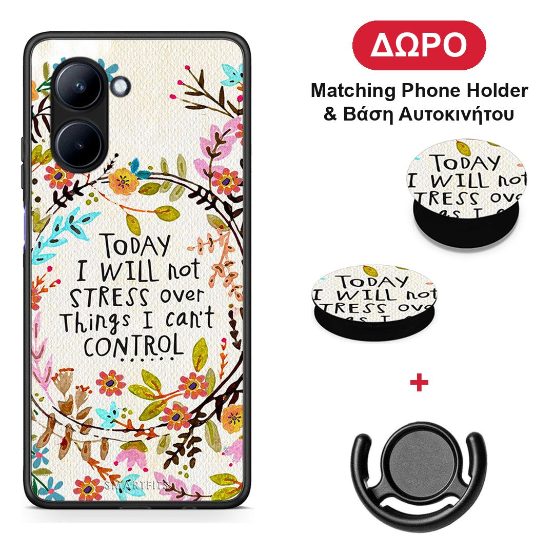 Stress Over - Realme C33 θήκη + Δώρο Phone Holder & Βάση Αυτοκινήτου