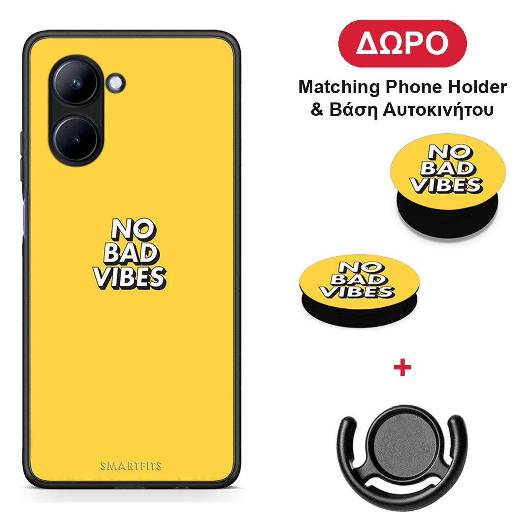 Text Vibes - Realme C33 θήκη + Δώρο Phone Holder & Βάση Αυτοκινήτου