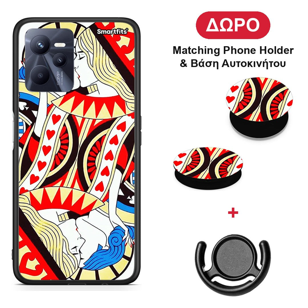 Card Love - Realme C35 / Narzo 50A Prime θήκη + Δώρο Phone Holder & Βάση Αυτοκινήτου
