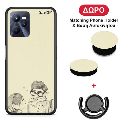 Carl And Ellie - Realme C35 / Narzo 50A Prime θήκη + Δώρο Phone Holder & Βάση Αυτοκινήτου