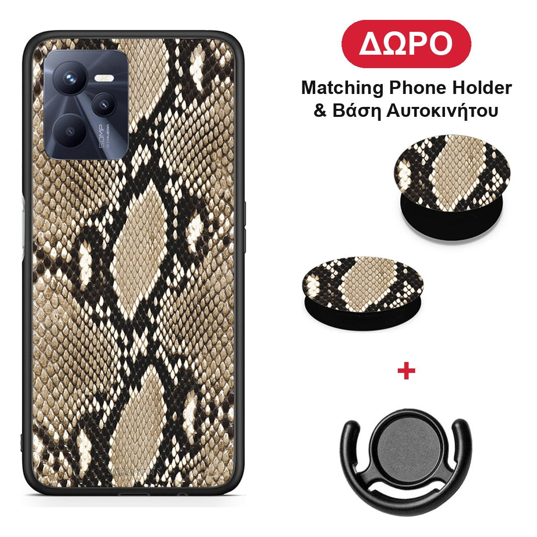 Animal Fashion Snake - Realme C35 / Narzo 50A Prime θήκη + Δώρο Phone Holder & Βάση Αυτοκινήτου