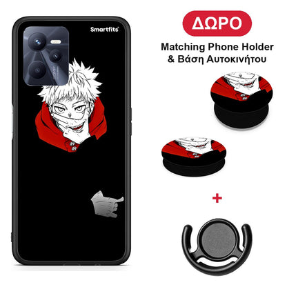 Itadori Anime - Realme C35 / Narzo 50A Prime θήκη + Δώρο Phone Holder & Βάση Αυτοκινήτου