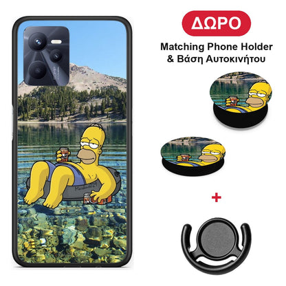 Summer Happiness - Realme C35 / Narzo 50A Prime θήκη + Δώρο Phone Holder & Βάση Αυτοκινήτου