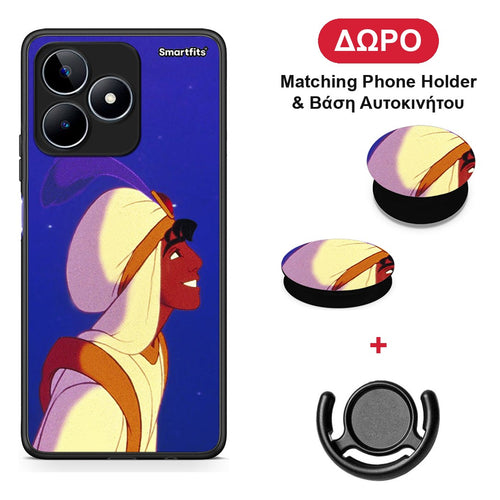 Alladin And Jasmine Love 1 - Realme C53 θήκη + Δώρο Phone Holder & Βάση Αυτοκινήτου