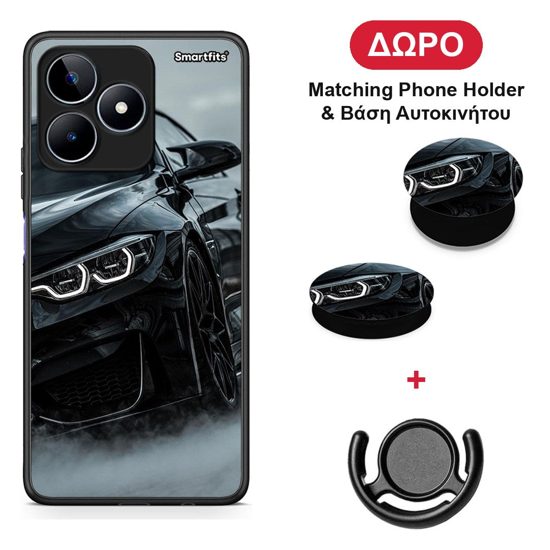 Black BMW - Realme C53 θήκη + Δώρο Phone Holder & Βάση Αυτοκινήτου