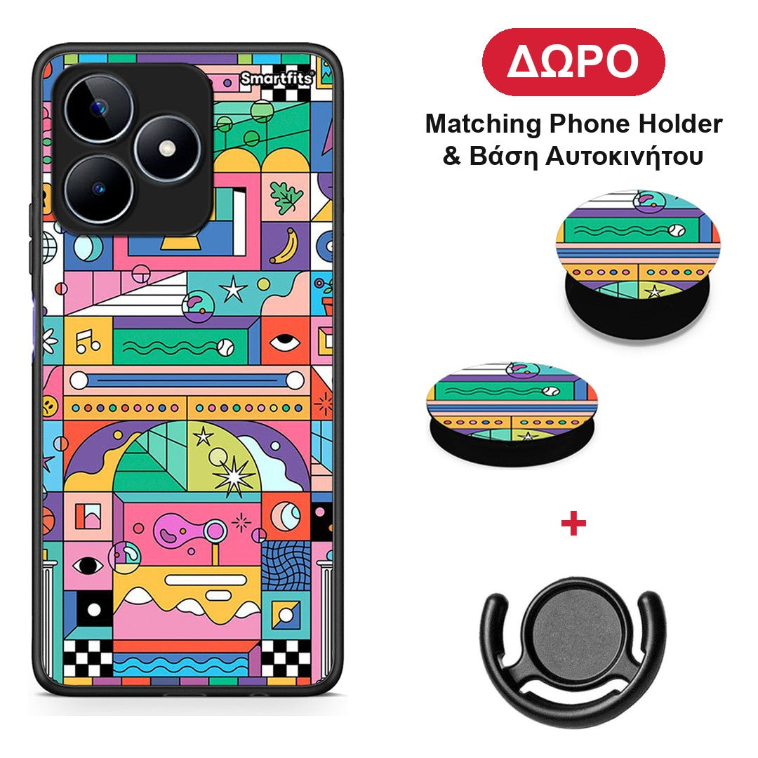 Bubbles Soap - Realme C53 θήκη + Δώρο Phone Holder & Βάση Αυτοκινήτου