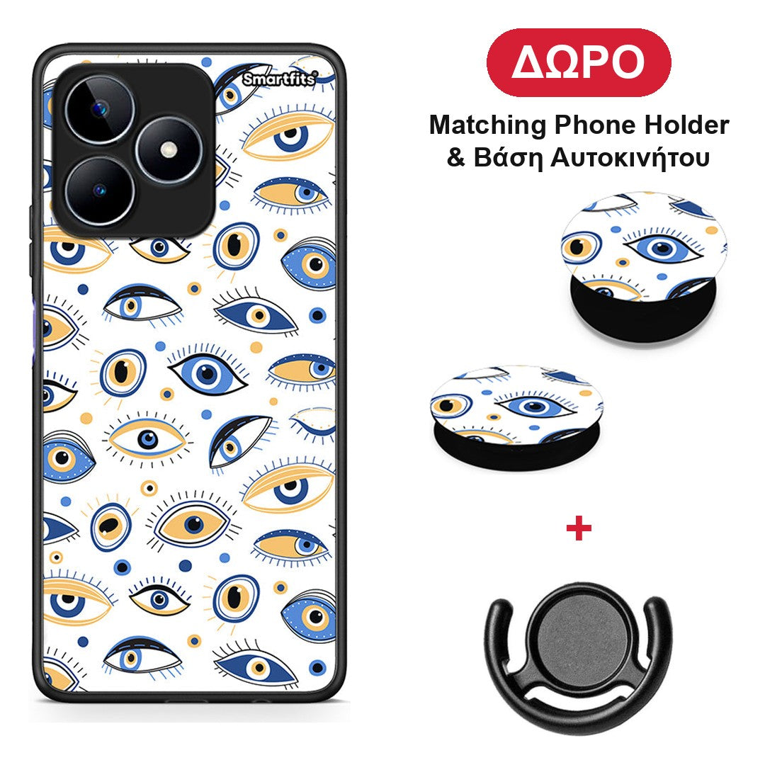 Ftou Ftou - Realme C53 θήκη + Δώρο Phone Holder & Βάση Αυτοκινήτου