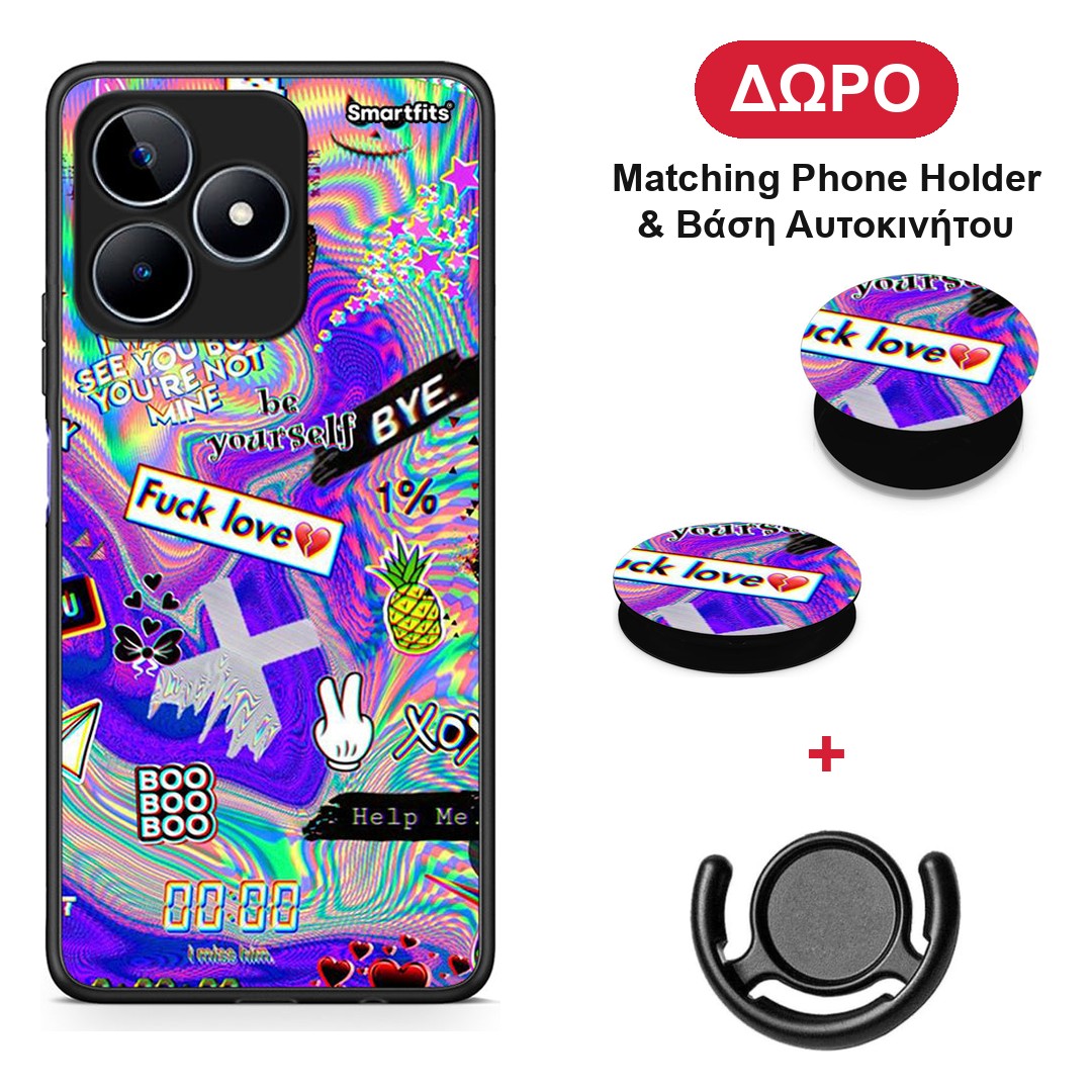 Game Over - Realme C53 θήκη + Δώρο Phone Holder & Βάση Αυτοκινήτου