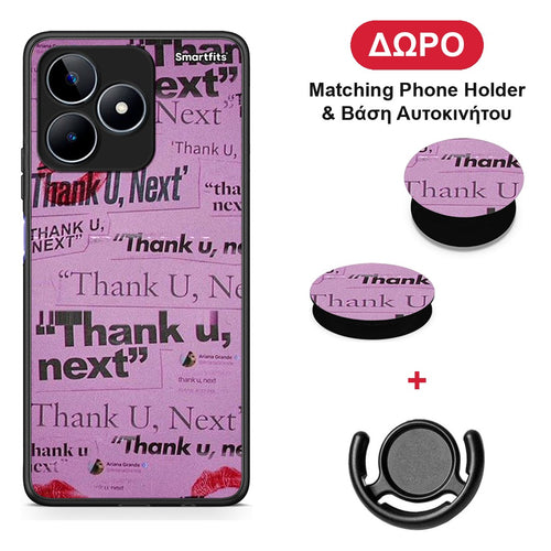 Thank You Next - Realme C53 θήκη + Δώρο Phone Holder & Βάση Αυτοκινήτου