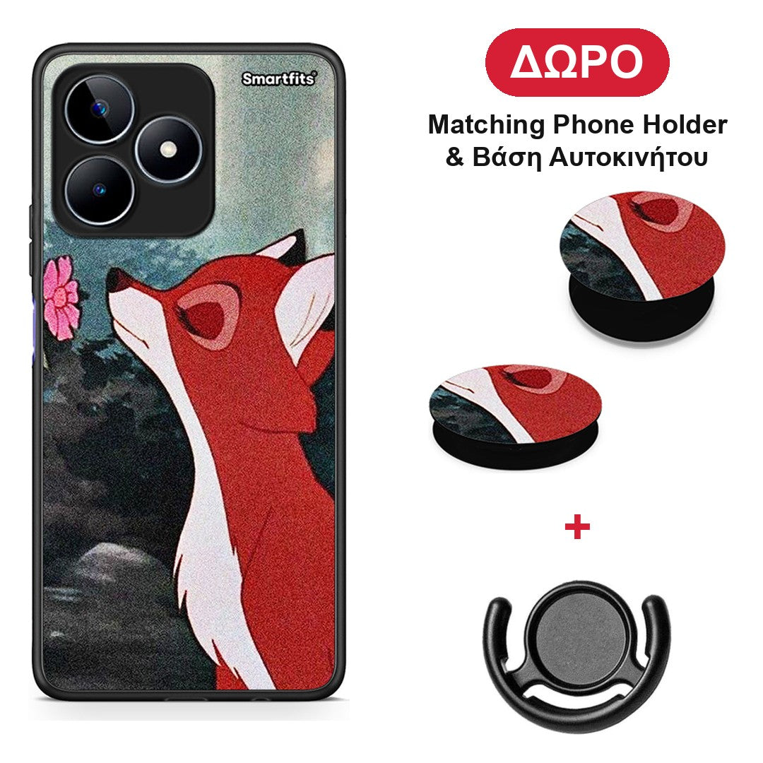 Tod And Vixey Love 2 - Realme C53 θήκη + Δώρο Phone Holder & Βάση Αυτοκινήτου