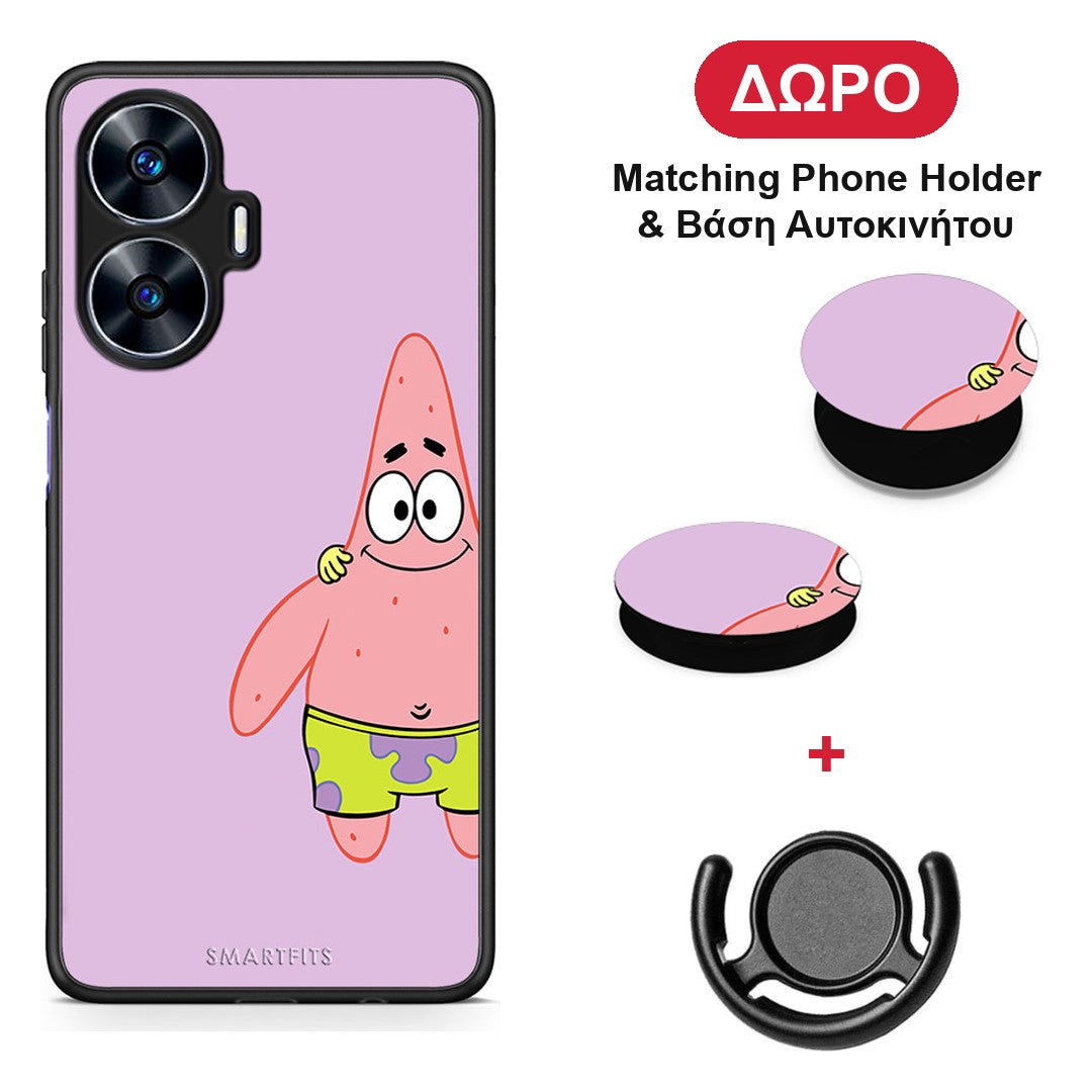 Friends Patrick - Realme C55 Dual θήκη + Δώρο Phone Holder & Βάση Αυτοκινήτου