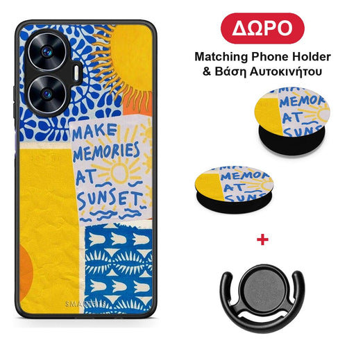 Sunset Memories - Realme C55 Dual θήκη + Δώρο Phone Holder & Βάση Αυτοκινήτου