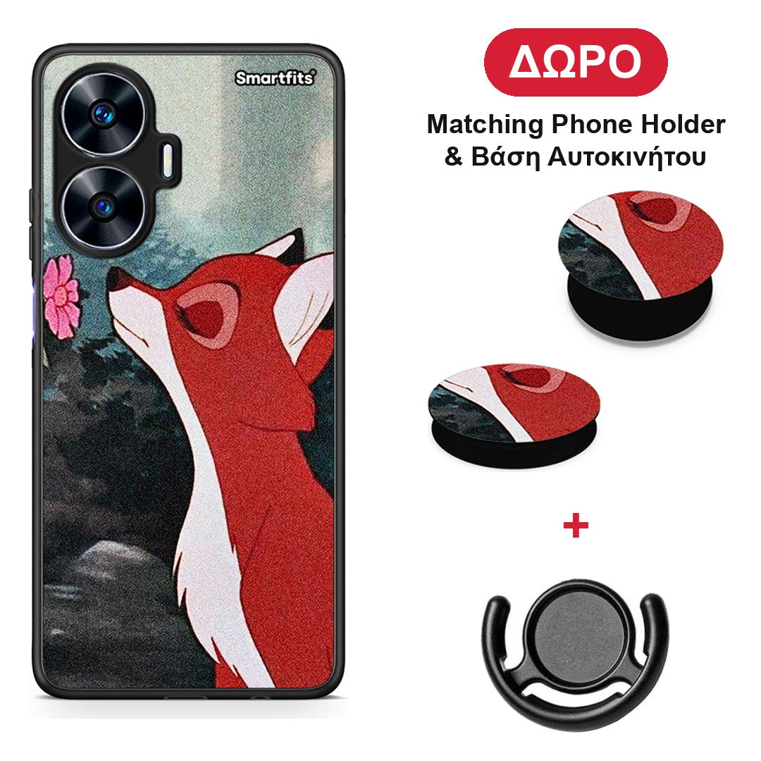 Tod And Vixey Love 2 - Realme C55 Dual θήκη + Δώρο Phone Holder & Βάση Αυτοκινήτου