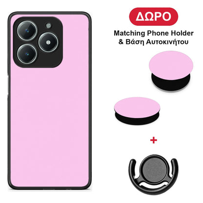 Cotton Candy Pink - Realme C61 θήκη + Δώρο Phone Holder & Βάση Αυτοκινήτου