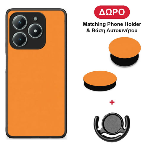 Tangerine Orange - Realme C61 θήκη + Δώρο Phone Holder & Βάση Αυτοκινήτου