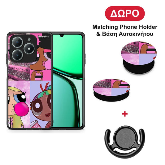 Bubble Girls - Realme C63 4G θήκη + Δώρο Phone Holder & Βάση Αυτοκινήτου