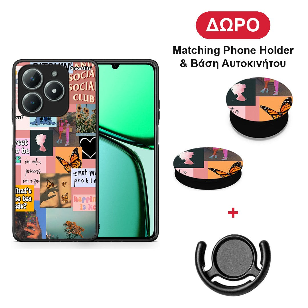 Collage Bitchin - Realme C63 4G θήκη + Δώρο Phone Holder & Βάση Αυτοκινήτου