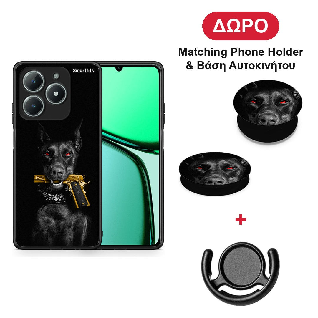 Golden Gun - Realme C63 4G θήκη + Δώρο Phone Holder & Βάση Αυτοκινήτου