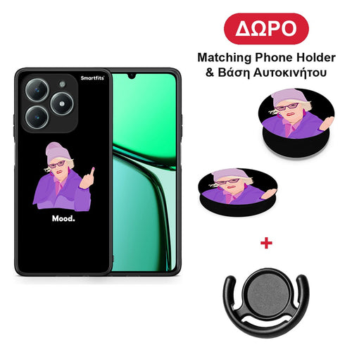 Grandma Mood Black - Realme C63 4G θήκη + Δώρο Phone Holder & Βάση Αυτοκινήτου