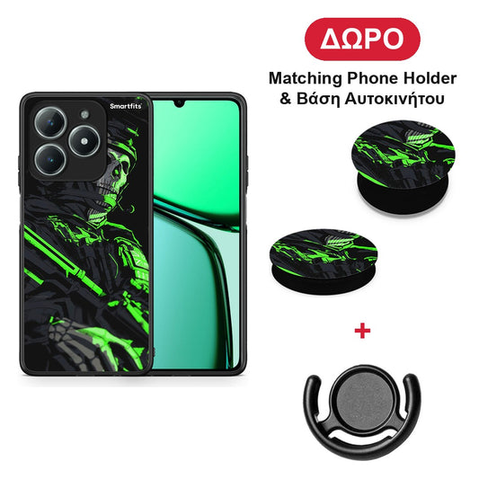 Green Soldier - Realme C63 4G θήκη + Δώρο Phone Holder & Βάση Αυτοκινήτου