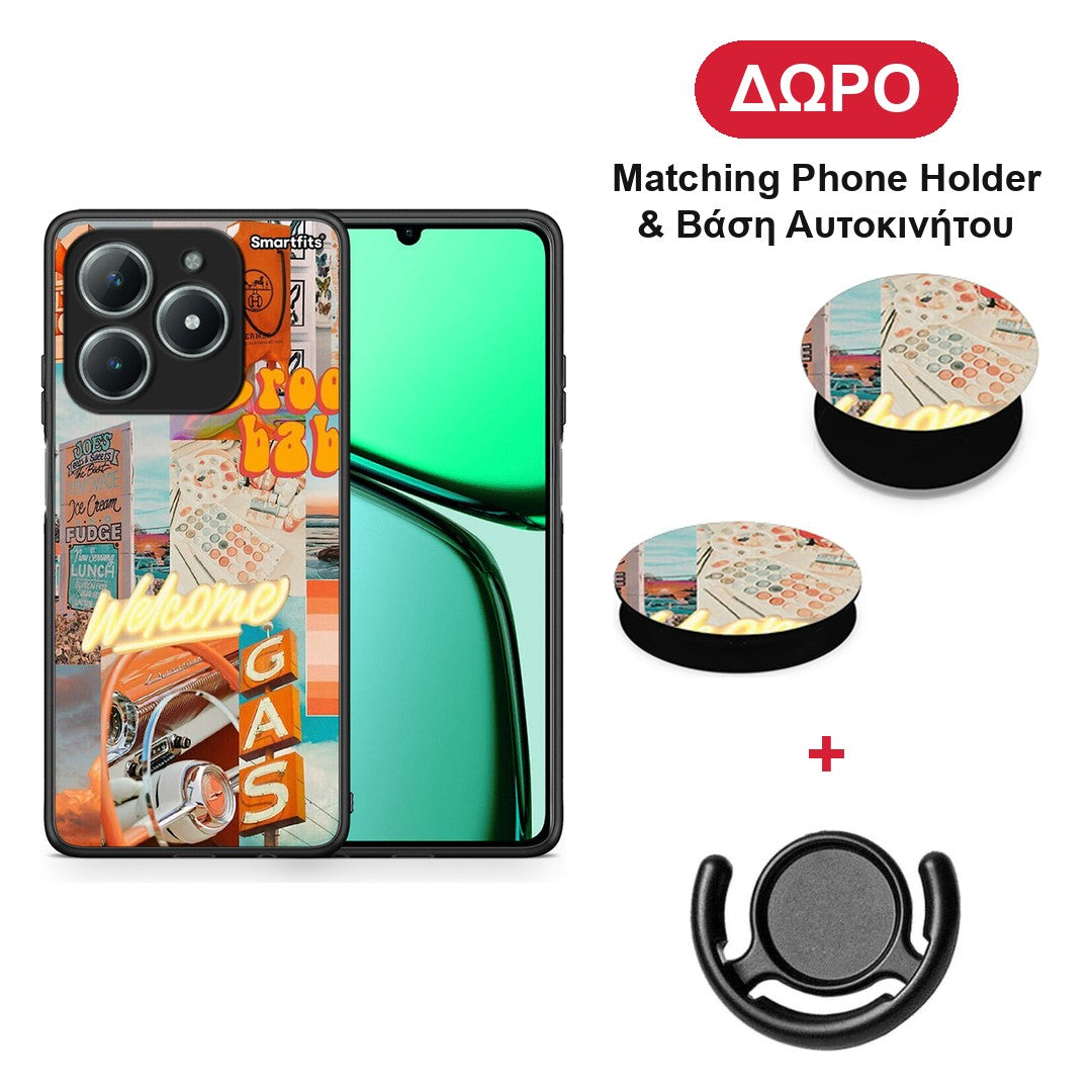 Groovy Babe - Realme C63 4G θήκη + Δώρο Phone Holder & Βάση Αυτοκινήτου