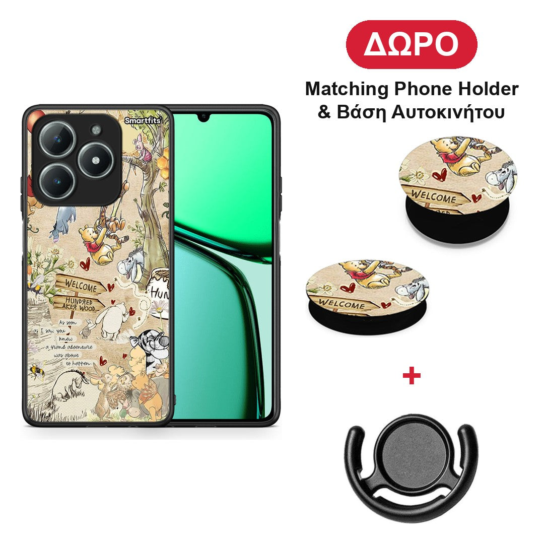 Happy Friends - Realme C63 4G θήκη + Δώρο Phone Holder & Βάση Αυτοκινήτου