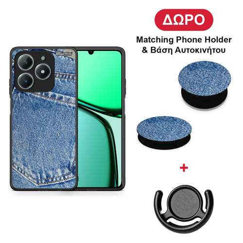Jeans Pocket - Realme C63 4G θήκη + Δώρο Phone Holder & Βάση Αυτοκινήτου