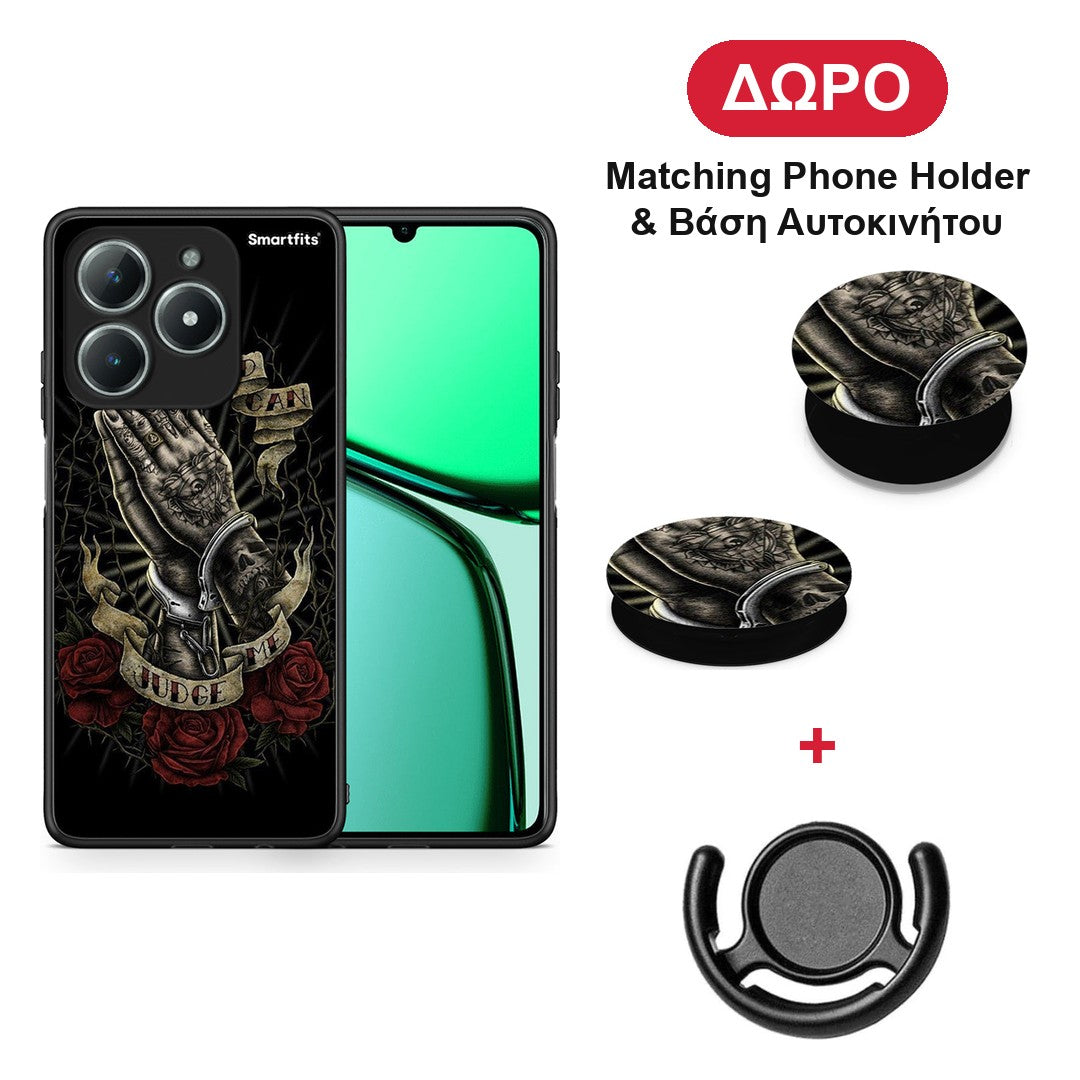 Judge By God - Realme C63 4G θήκη + Δώρο Phone Holder & Βάση Αυτοκινήτου
