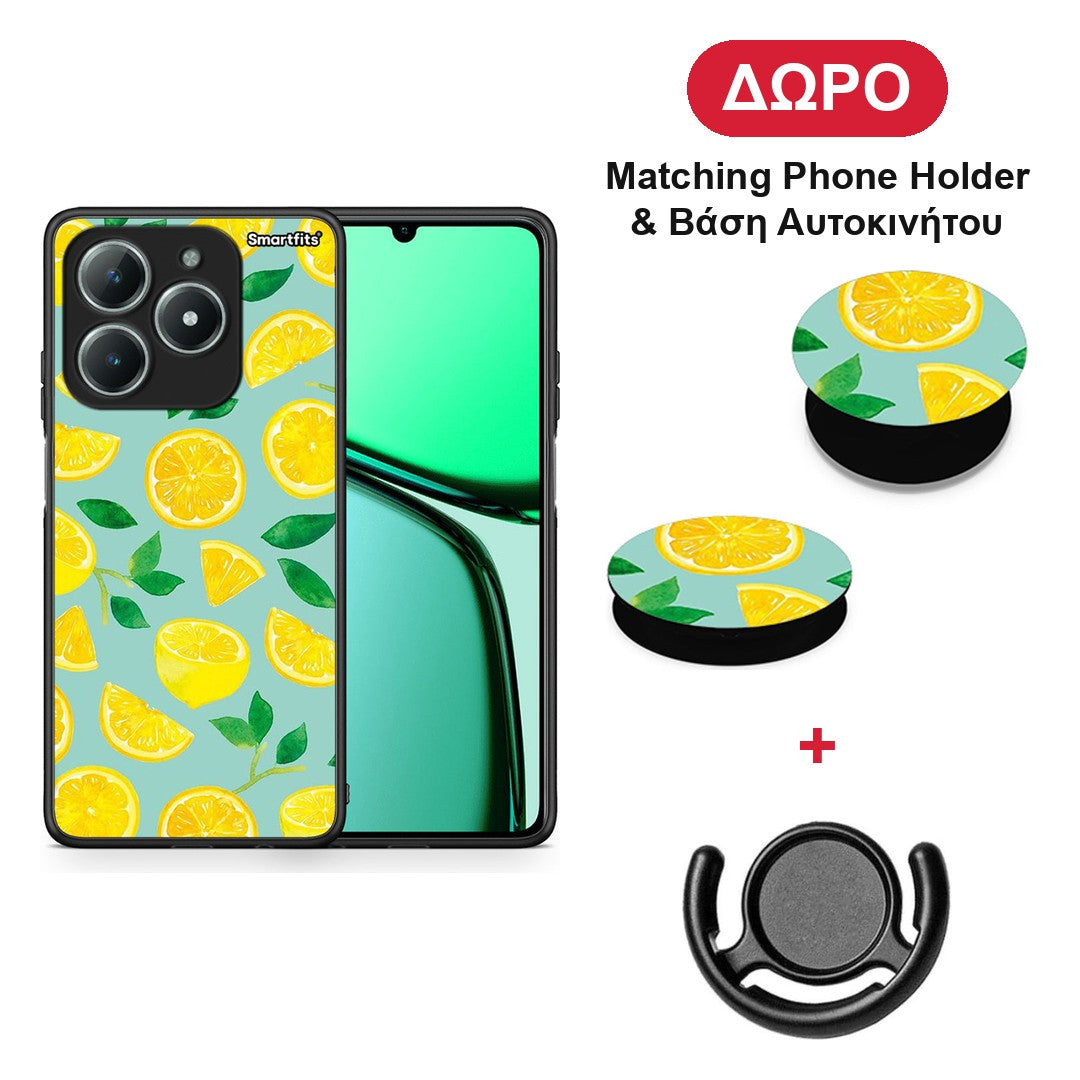 Lemons - Realme C63 4G θήκη + Δώρο Phone Holder & Βάση Αυτοκινήτου