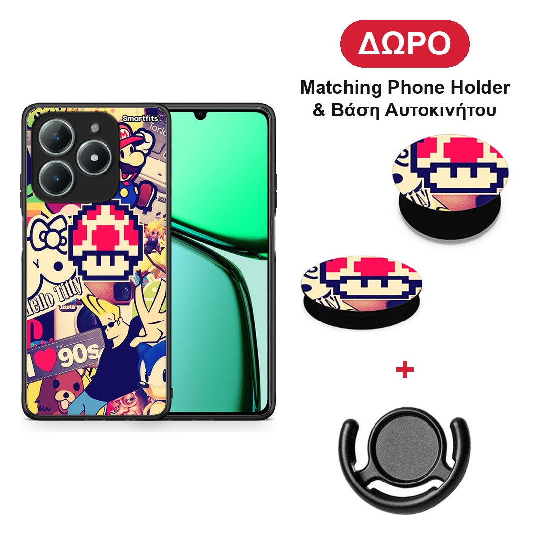 Love The 90s - Realme C63 4G θήκη + Δώρο Phone Holder & Βάση Αυτοκινήτου