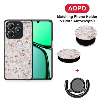 Marble Terrazzo - Realme C63 4G θήκη + Δώρο Phone Holder & Βάση Αυτοκινήτου