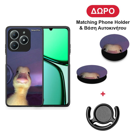 Meme Duck - Realme C63 4G θήκη + Δώρο Phone Holder & Βάση Αυτοκινήτου