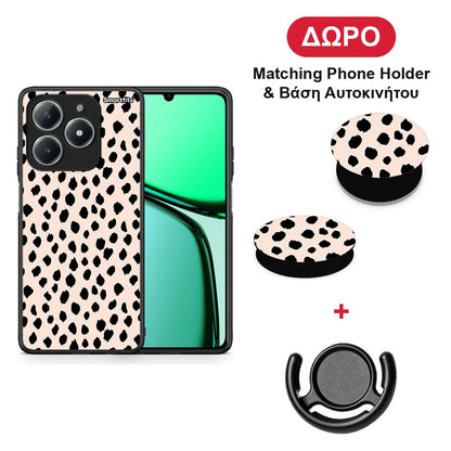 New Polka Dots - Realme C63 4G θήκη + Δώρο Phone Holder & Βάση Αυτοκινήτου