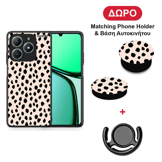 New Polka Dots - Realme C63 4G θήκη + Δώρο Phone Holder & Βάση Αυτοκινήτου