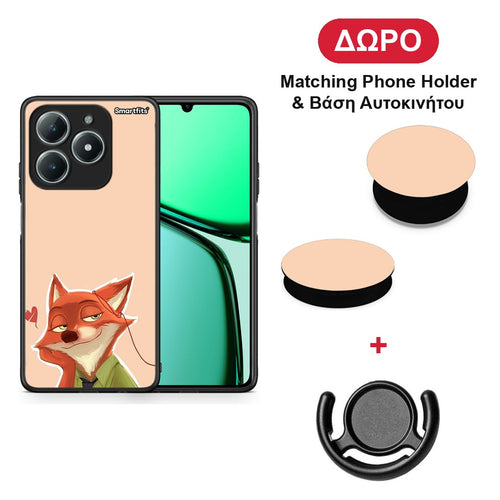 Nick Wilde And Judy Hopps Love 1 - Realme C63 4G θήκη + Δώρο Phone Holder & Βάση Αυτοκινήτου