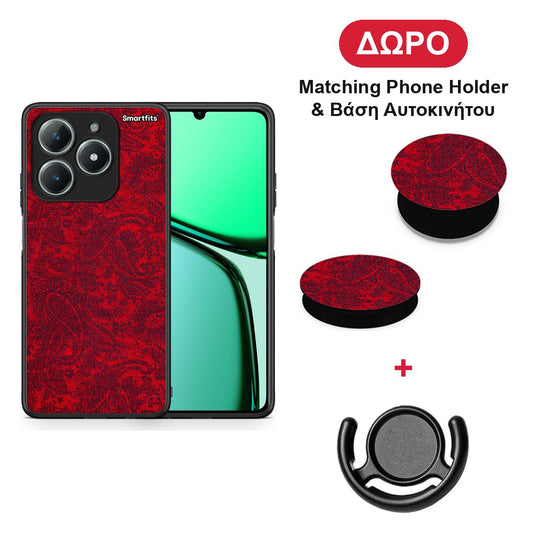 Paisley Cashmere - Realme C63 4G θήκη + Δώρο Phone Holder & Βάση Αυτοκινήτου