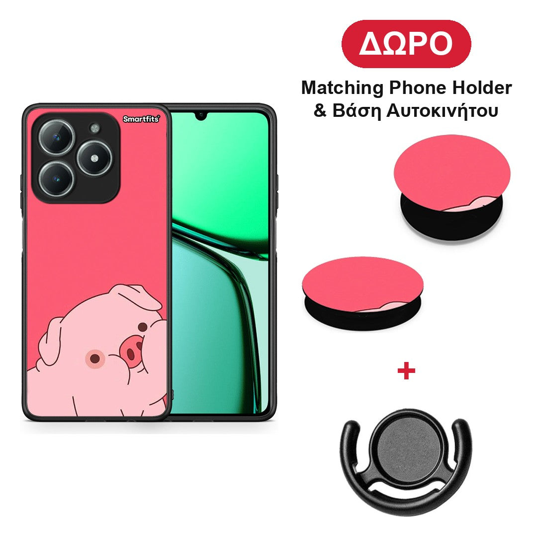 Pig Love 1 - Realme C63 4G θήκη + Δώρο Phone Holder & Βάση Αυτοκινήτου