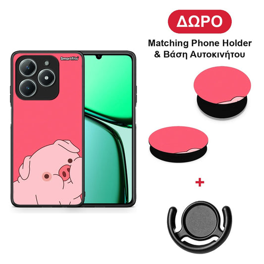 Pig Love 1 - Realme C63 4G θήκη + Δώρο Phone Holder & Βάση Αυτοκινήτου