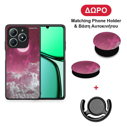 Pink Moon - Realme C63 4G θήκη + Δώρο Phone Holder & Βάση Αυτοκινήτου