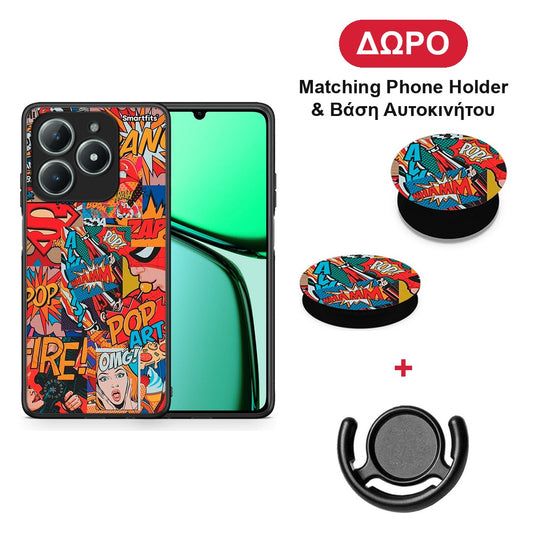 PopArt OMG - Realme C63 4G θήκη + Δώρο Phone Holder & Βάση Αυτοκινήτου