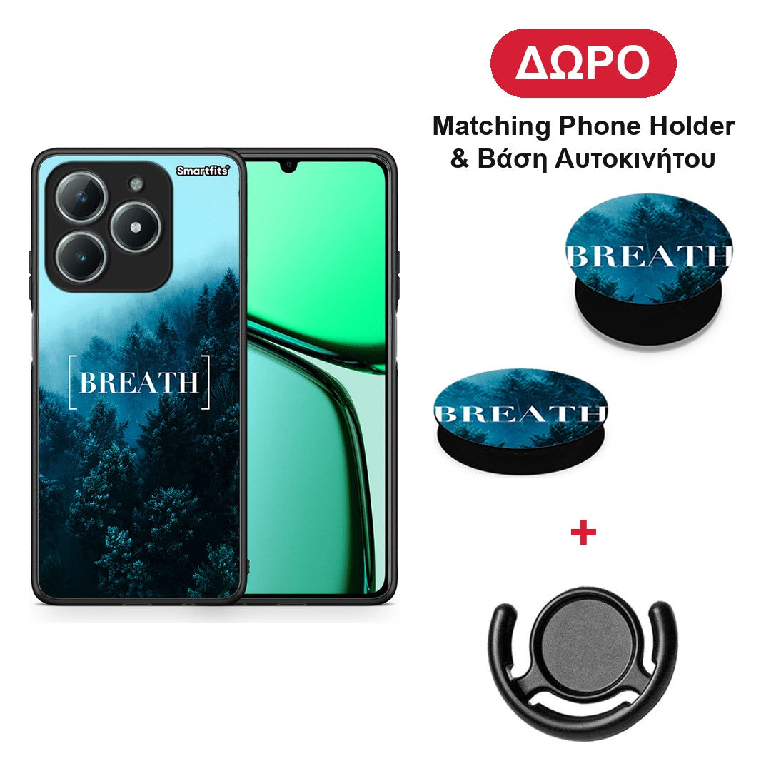 Quote Breath - Realme C63 4G θήκη + Δώρο Phone Holder & Βάση Αυτοκινήτου