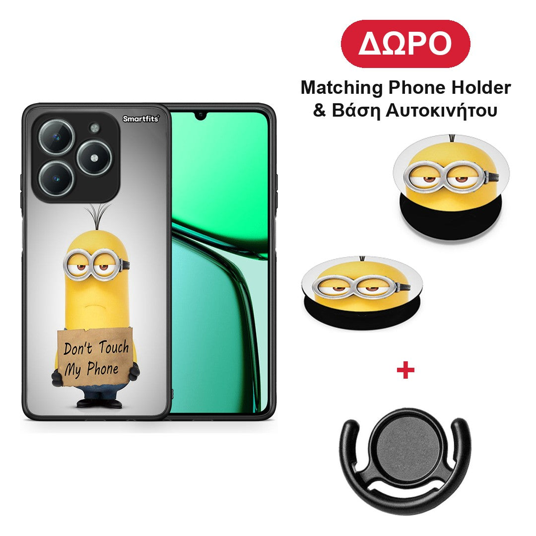 Text Minion - Realme C63 4G θήκη + Δώρο Phone Holder & Βάση Αυτοκινήτου